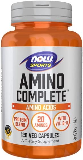 Aminoácidos AminoComplete, de Now Foods para la recuperación.